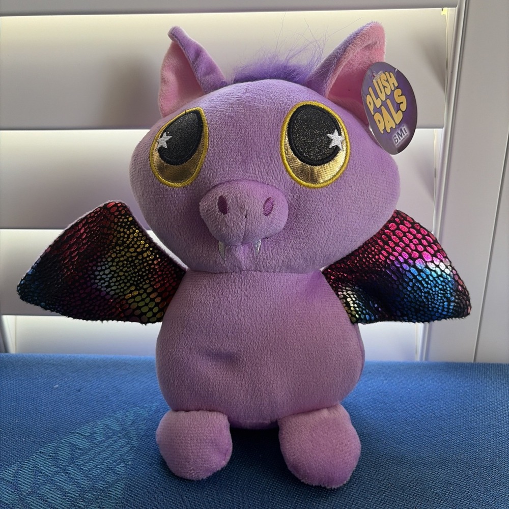 NWT Purple Rainbow Wing Vampire Bat BMI Merchandise 2022 Plush